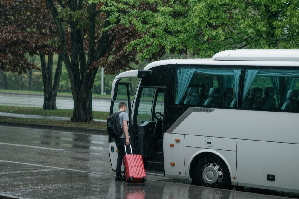 Посадка на автобус